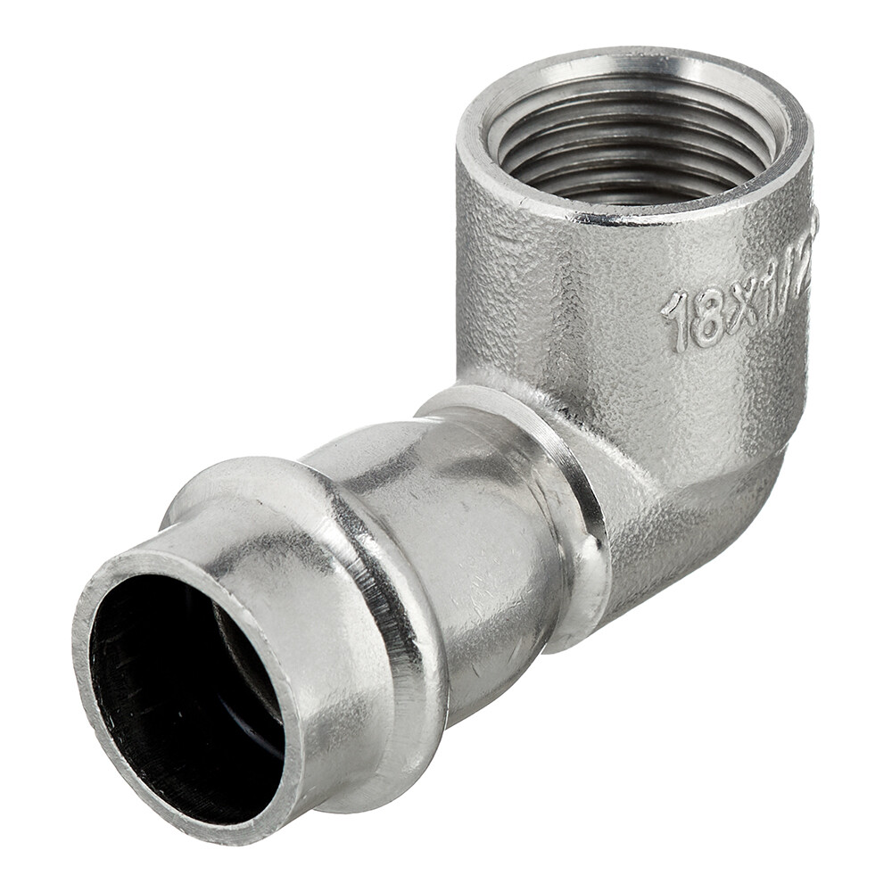 Изображение товара Угол Valtec VTi.952.I.001804 90° 18 мм х 1/2 ВР(г) нержавеющая сталь