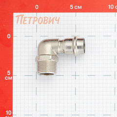 Угол Valtec (VTi.953.I.001805) 90° 18 мм х 3/4 НР(ш) нержавеющая сталь - фото 2