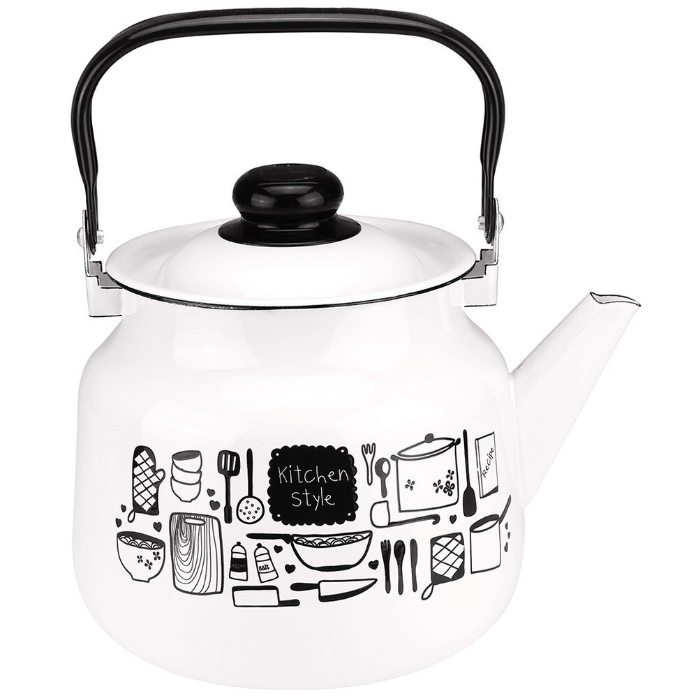 Чайник эмалированный Магнитогорская эмаль Kitchen 3,5 л белый