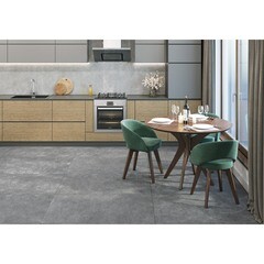 Керамогранит Delacora Chrome темно-серый матовый 1200х600х9,5 мм (2 шт.=1,44 кв.м) - фото 4