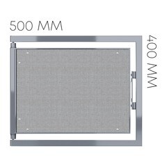 Изображение товара Люк ревизионный под плитку Shagma стальной 500х400 мм скрытый нажимной