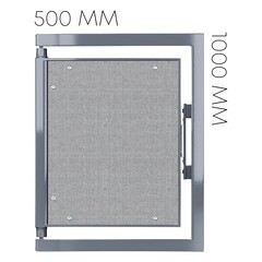 Люк ревизионный под плитку Shagma стальной 500х1000 мм скрытый нажимной