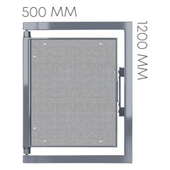 Изображение товара Люк ревизионный под плитку Shagma стальной 500х1200 мм скрытый нажимной