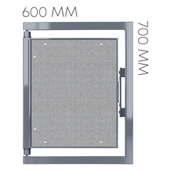 Изображение товара Люк ревизионный под плитку Shagma стальной 600х700 мм скрытый нажимной