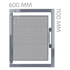 Изображение товара Люк ревизионный под плитку Shagma стальной 600х1100 мм скрытый нажимной