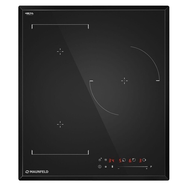 Варочная панель индукционная Maunfeld CVI453SBBK LUX 3 конфорки черная ...