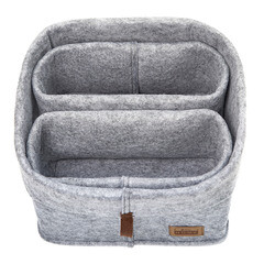 Органайзер для хранения Elegance складной набор 3 штуки светло-серый - фото 4