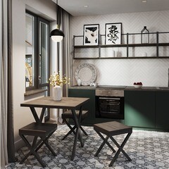 Стол кухонный квадратный 0,8х0,8 м дуб рошелье 6292 (53984) - фото 2