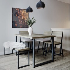 Стол кухонный прямоугольный 1,2х0,8 м лагерта 9893 (53976) - фото 2