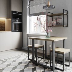 Стол кухонный квадратный 0,8х0,8 м дуб флагстафф 9781 (53891) - фото 3