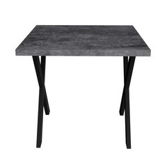 Стол кухонный квадратный 0,8х0,8 м бетон темный 9632 (53962) - фото 3