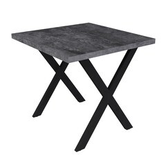 Стол кухонный квадратный 0,8х0,8 м бетон темный 9632 (53962) - фото 1