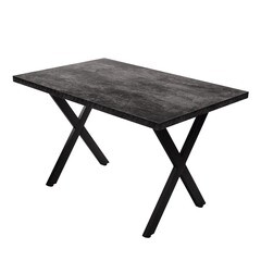 Стол кухонный прямоугольный 1,2х0,8 м бетон темный 9632 (53856) - фото 1