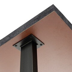 Стол кухонный прямоугольный 1,2х0,8 м бетон темный 9632 (53853) - фото 3