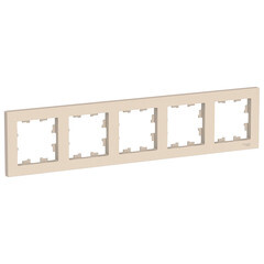 Рамка Systeme Electric AtlasDesign пятиместная бежевая (ATN000205) - фото 3