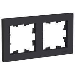 Рамка Systeme Electric AtlasDesign двухместная карбон (ATN001002) - фото 2