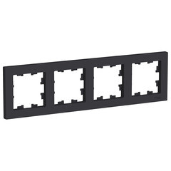 Рамка Systeme Electric AtlasDesign четырехместная карбон (ATN001004) - фото 2