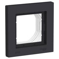 Рамка Systeme Electric AtlasDesign Aqua одноместная карбон (ATN441001) - фото 2