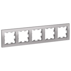 Рамка Systeme Electric AtlasDesign пятиместная алюминий (ATN000305) - фото 2