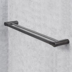 Полотенцедержатель WasserKraft Wiese K-8900 640 мм двойной на шуруп металл оружейная сталь (K-8940) - фото 4