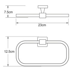 Полотенцедержатель кольцо WasserKraft Dill K-3900 d227 мм на шуруп металл хром (K-3960) - фото 2