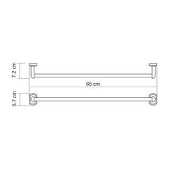 Полотенцедержатель WasserKraft Oder K-3000 650 мм на шуруп металл хром (K-3030) - фото 2