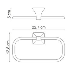 Полотенцедержатель кольцо WasserKraft Wern K-2500 d227 мм на шуруп металл хром (K-2560) - фото 3