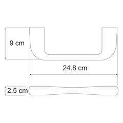 Полотенцедержатель WasserKraft Berkel K-6800 248 мм на шуруп металл хром (K-6832) - фото 3