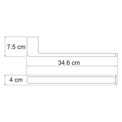Полотенцедержатель WasserKraft Berkel K-6800 346 мм на шуруп металл хром (K-6851) - фото 3