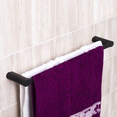 Полотенцедержатель WasserKraft Elbe K-7200 640 мм двойной на шуруп металл черный (K-7240) - фото 2