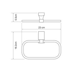 Полотенцедержатель кольцо WasserKraft Exter K-5200 d230 мм на шуруп металл светлая бронза (K-5260) - фото 3