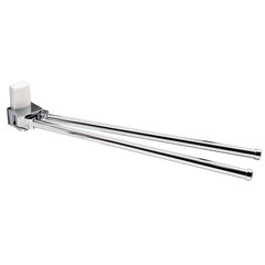 Полотенцедержатель WasserKraft Leine K-5000 White 430 мм двойной поворотный на шуруп пластик/металл хром (K-5031W) - фото 1