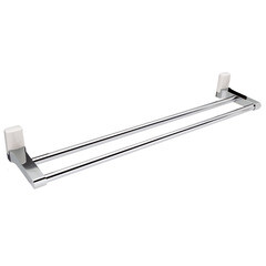 Полотенцедержатель WasserKraft Leine K-5000 White 635 мм двойной на шуруп пластик/металл хром (K-5040W) - фото 1