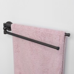 Полотенцедержатель WasserKraft Isar K-7300 450 мм двойной поворотный на шуруп металл темная бронза (K-7331) - фото 4