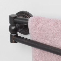 Полотенцедержатель WasserKraft Isar K-7300 450 мм двойной поворотный на шуруп металл темная бронза (K-7331) - фото 3