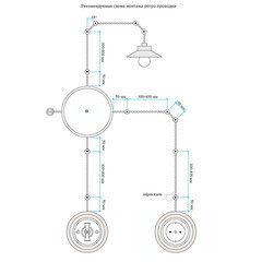 Выключатель Bironi Лизетта одноклавишный накладной черный ретро (B1-201-23) - фото 7