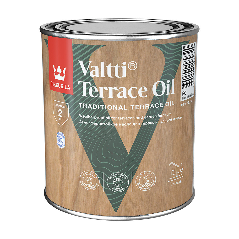 Изображение товара Масло Tikkurila/Tikkivala Valtti Terrace Oil 0,9 л для террас