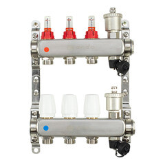 Изображение товара Коллекторная группа с расходомерами Ondo 1 ВР(г) х 3 выхода 3/4 НР(ш) ЕК х 1 ВР(г)