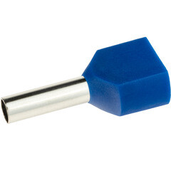 Изображение товара Наконечник штыревой втулочный изолированный Duwi 10 мм х 2,5 кв.мм двойной (25 шт.)