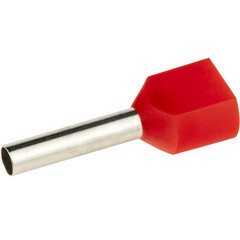 Наконечник штыревой втулочный изолированный Duwi 10 мм х 1 кв.мм двойной (25 шт.)