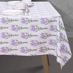 Изображение товара Скатерть Василиса 145х180 см хлопок букет лаванды