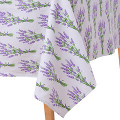 Скатерть Василиса 145х180 см хлопок букет лаванды - фото 4