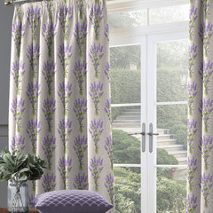 Изображение товара Штора рогожка букет лаванды 145х260 см Василиса Kitchen Line (ТТ-00293725)