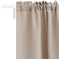 Штора лен бежевая 145х300 см Rusby Лен (ТТ-00259497) - фото 4