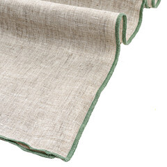 Скатерть Rusby 150х250 см лен бежевый/зеленый - фото 3