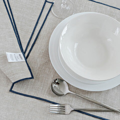 Салфетки сервировочные Rusby 35х35 см лен синие (4 шт.) - фото 2