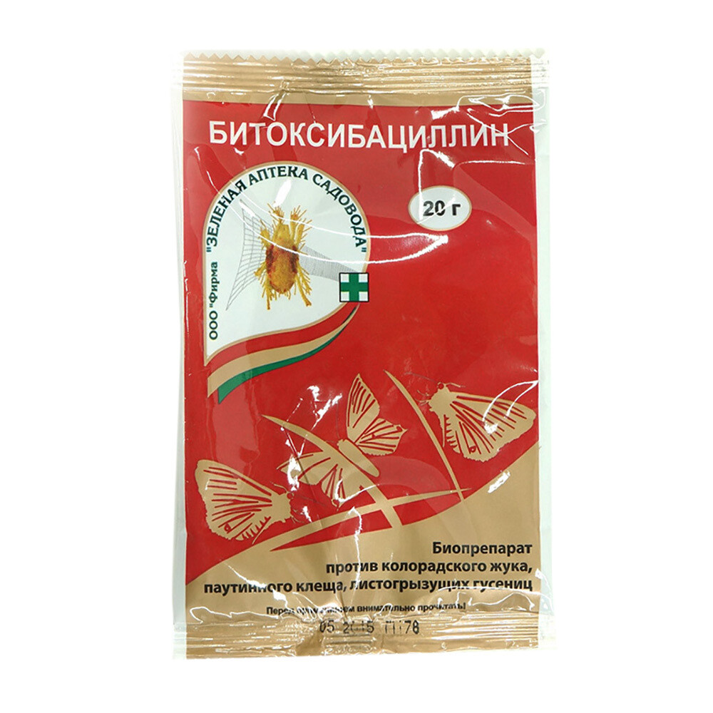 Изображение товара Средство для зашиты от колорадского жука Зеленая Аптека Садовода Битоксибациллин 20 г