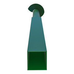 Столб для забора винтовой 50х50х2 мм 2,5 м грунт зеленый - фото 2