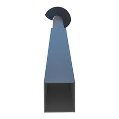 Столб для забора винтовой 60х60х2 мм 3,5 м грунт серый - фото 3