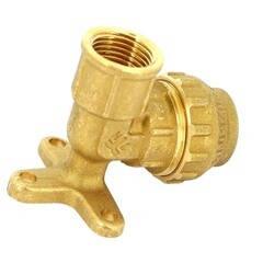 Водорозетка ПНД Tiemme компрессионная 32х1 ВР(г) латунь - фото 2